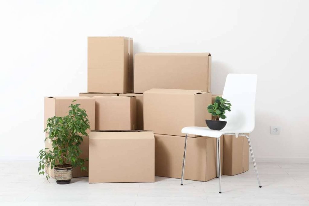 Decluttering storage boxes.